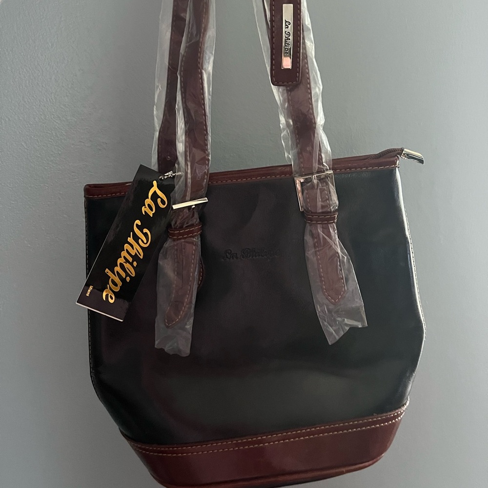 Never used brown faux leather bag from 90’s/y2k